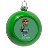 Green Christmas tree ornament bauble 8cm