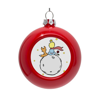 Little prince, Red Christmas tree ornament bauble 8cm