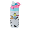 Children's hot water bottle, stainless steel, with safety straw, Pink/BlueCiel (360ml) BPA FREE