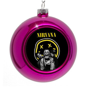 Nirvana, Purple Christmas tree ornament bauble 8cm