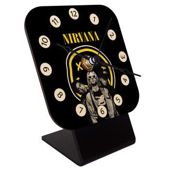 Nirvana, Quartz Table clock in natural wood (10cm)