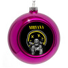 Purple Christmas tree ornament bauble 8cm