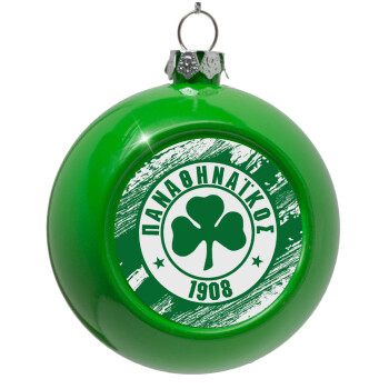 Π.Α.Ο., Green Christmas tree ornament bauble 8cm