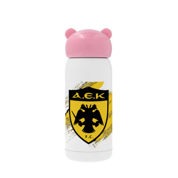 FC Α.Ε.Κ., Pink stainless steel thermal flask, 320ml