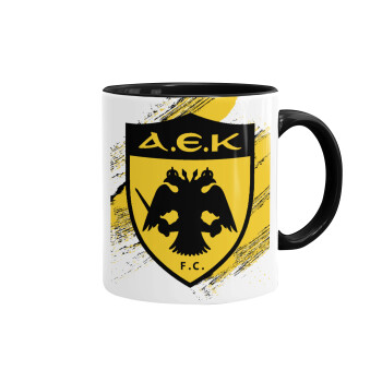 FC Α.Ε.Κ., Mug colored black, ceramic, 330ml