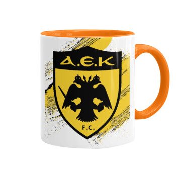 FC Α.Ε.Κ., Mug colored orange, ceramic, 330ml