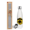 Easter candle, metallic white thermos bottle (500ml) & aromatic flat candle (30cm) (GRAY)