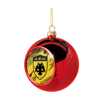 FC Α.Ε.Κ., Χριστουγεννιάτικη μπάλα δένδρου Κόκκινη 8cm