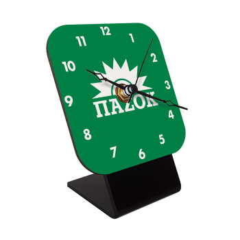 ΠΑΣΟΚ Πράσινο, Επιτραπέζιο ρολόι ξύλινο με δείκτες (10cm)