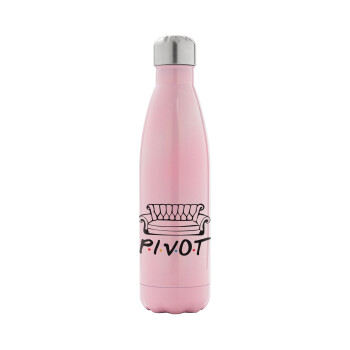 Friends Pivot, Metal mug thermos Pink Iridiscent (Stainless steel), double wall, 500ml