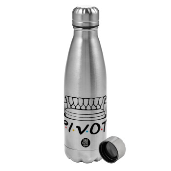 Friends Pivot, Metallic water bottle, stainless steel, 750ml