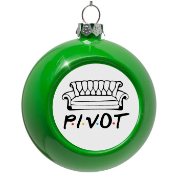 Friends Pivot, Green Christmas tree ornament bauble 8cm