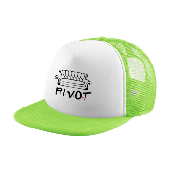 Friends Pivot, Adult Soft Trucker Hat with Mesh GREEN/WHITE (POLYESTER, ADULT, ONE SIZE)