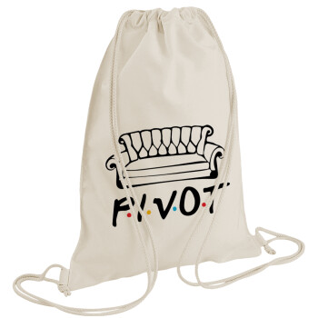 Friends Pivot, Backpack bag GYMBAG natural (28x40cm)