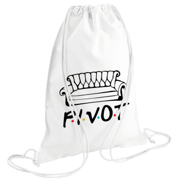 Friends Pivot, Backpack pouch GYMBAG white (28x40cm)