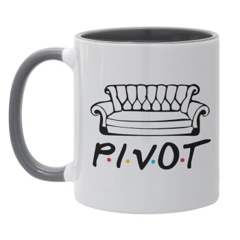 Friends Pivot, Mug colored grey, ceramic, 330ml