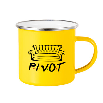 Friends Pivot, Yellow Enamel Metallic Cup 360ml