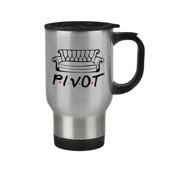 Friends Pivot, Stainless steel travel mug with lid, double wall 450ml