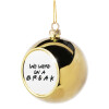 Golden Christmas tree ball ornament 8cm