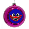 Purple Christmas tree ornament bauble 8cm