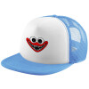 Child's Soft Trucker Hat with Blue/White Mesh (POLYESTER, CHILD, ONE SIZE)