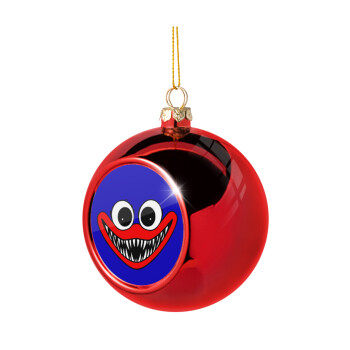 Huggy wuggy, Christmas tree ball Red 8cm