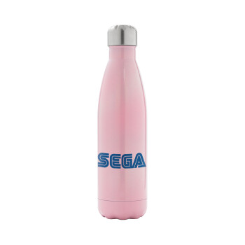 SEGA, Μεταλλικό παγούρι θερμός Ροζ Ιριδίζον (Stainless steel), διπλού τοιχώματος, 500ml