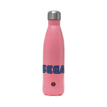 SEGA, Μεταλλικό παγούρι θερμός Ροζ Ματ (Stainless steel), διπλού τοιχώματος, 500ml