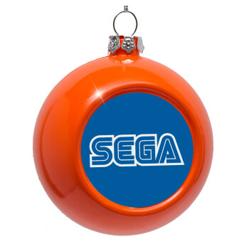 SEGA, Στολίδι Χριστουγεννιάτικη μπάλα δένδρου Πορτοκαλί 8cm