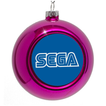 SEGA, Στολίδι Χριστουγεννιάτικη μπάλα δένδρου Μωβ 8cm