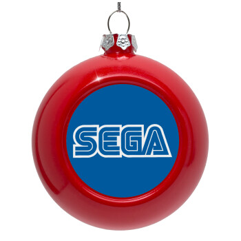 SEGA, Στολίδι Χριστουγεννιάτικη μπάλα δένδρου Κόκκινη 8cm