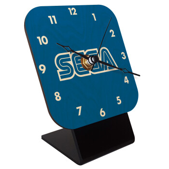 SEGA, Quartz Table clock in natural wood (10cm)