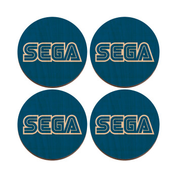 SEGA, ΣΕΤ x4 Σουβέρ ξύλινα στρογγυλά plywood (9cm)