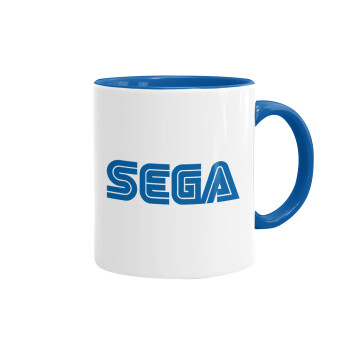 SEGA, Κούπα χρωματιστή μπλε, κεραμική, 330ml