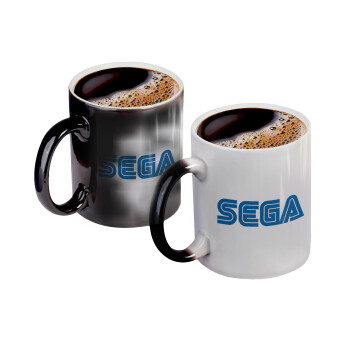 SEGA, Color changing magic Mug, ceramic, 330ml when adding hot liquid inside, the black colour desappears (1 pcs)