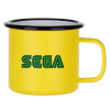 Metallic enamel MATT Yellow cup 360ml