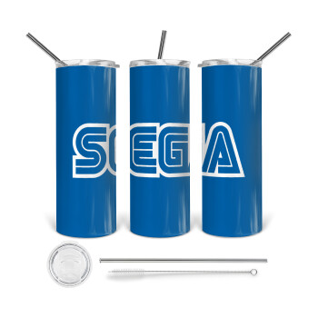 SEGA, 360 Eco friendly ποτήρι θερμό (tumbler) από ανοξείδωτο ατσάλι 600ml, με μεταλλικό καλαμάκι & βούρτσα καθαρισμού