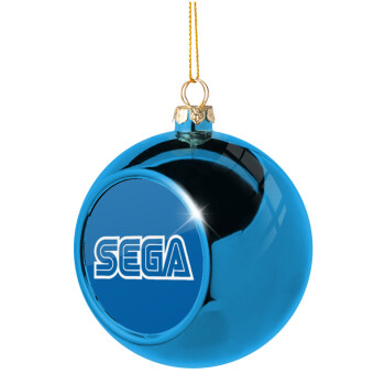 SEGA, Στολίδι Χριστουγεννιάτικη μπάλα δένδρου Μπλε 8cm