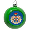 Green Christmas tree ornament bauble 8cm