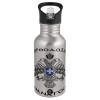 Metallic Silver with straw (500ml)