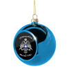 Blue Christmas tree ball ornament 8cm