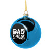 Blue Christmas tree ball ornament 8cm