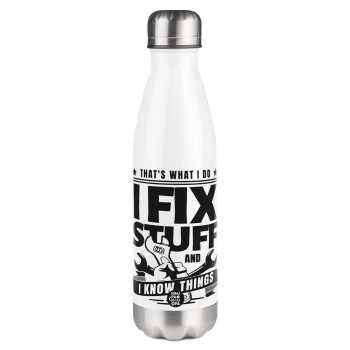 I fix stuff, Metal mug thermos White (Stainless steel), double wall, 500ml