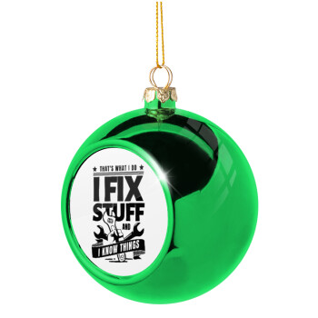 I fix stuff, Χριστουγεννιάτικη μπάλα δένδρου Πράσινη 8cm