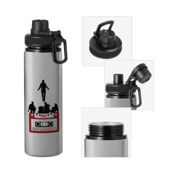 Running up that hill, Stranger Things, Metallic water bottle with safety cap, 850ml aluminum