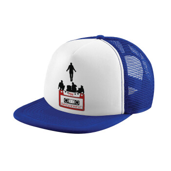 Running up that hill, Stranger Things, Child's Soft Trucker Hat with Blue/White Mesh (POLYESTER, CHILD, ONE SIZE)