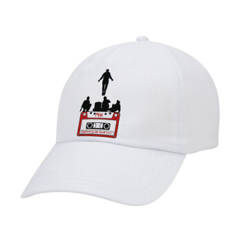 Running up that hill, Stranger Things, Adult Baseball Cap White 5-panel (POLYESTER, ADULT, UNISEX, ONE SIZE)