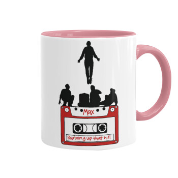 Running up that hill, Stranger Things, Mug colored pink, ceramic, 330ml