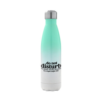 Do not disturb, Metal mug thermos Green/White (Stainless steel), double wall, 500ml