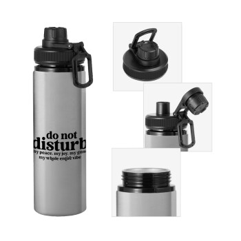 Do not disturb, Metallic water bottle with safety cap, 850ml aluminum